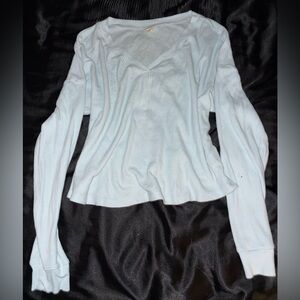 a.n.a Women's Light Gray Long Sleeve Top